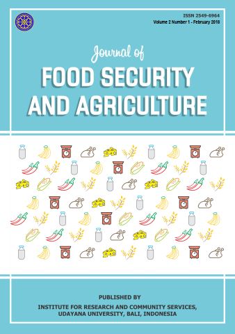 Journal of Food Security and Agriculture